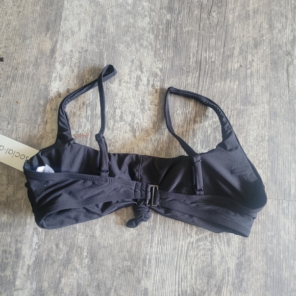 SOCIAL ANGEL BLACK TIE FRONT TOP - Picture 7 of 7